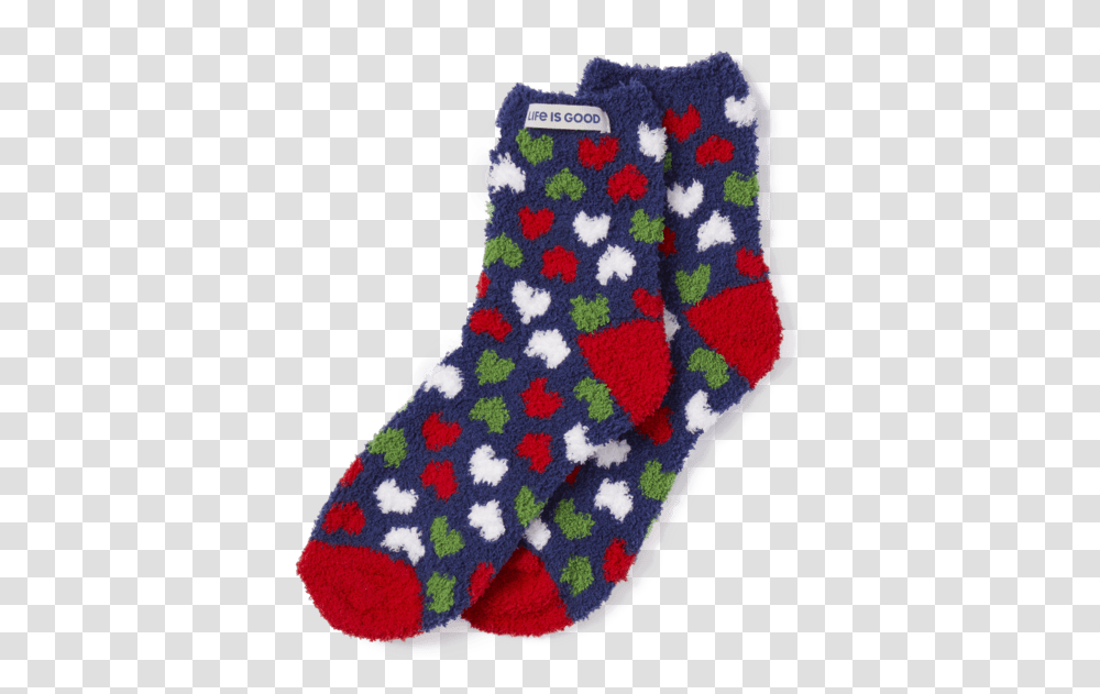 Holiday Heart Pattern Snuggle Socks Sock, Stocking, Rug, Christmas Stocking, Gift Transparent Png