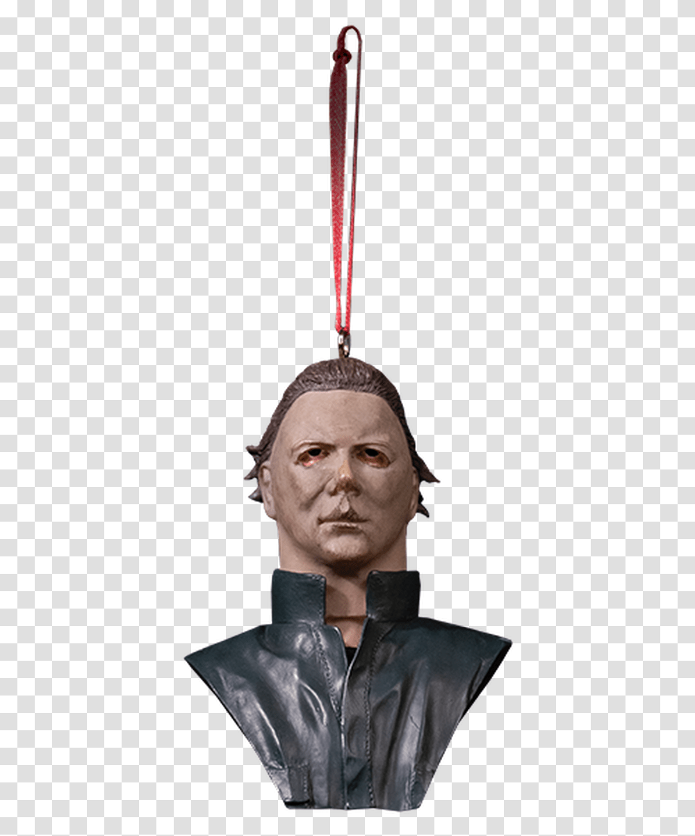 Holiday Horrors Halloween Ii Michael Myers Ornament Mike Myers Halloween Ornaments, Head, Person, Bronze, Art Transparent Png