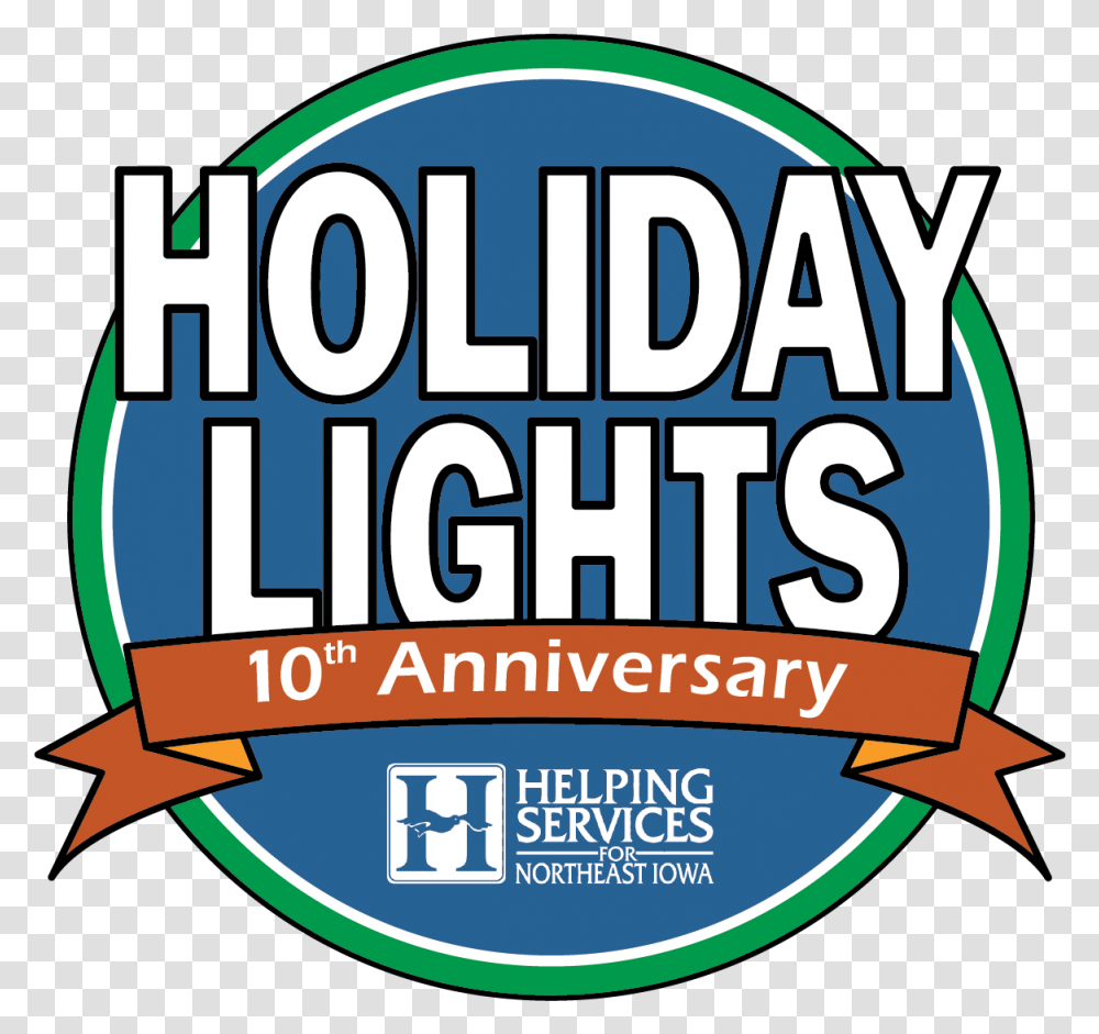 Holiday Lights 10th Annivesary 01 Label, Word, Logo Transparent Png