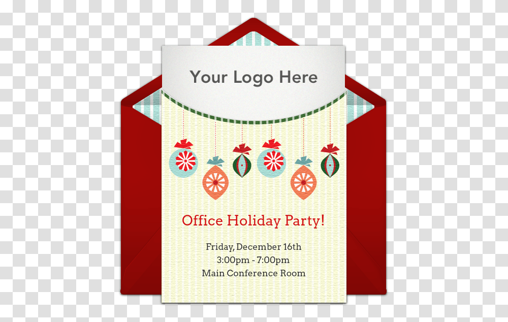 Holiday Party, Envelope, Paper, Mail Transparent Png