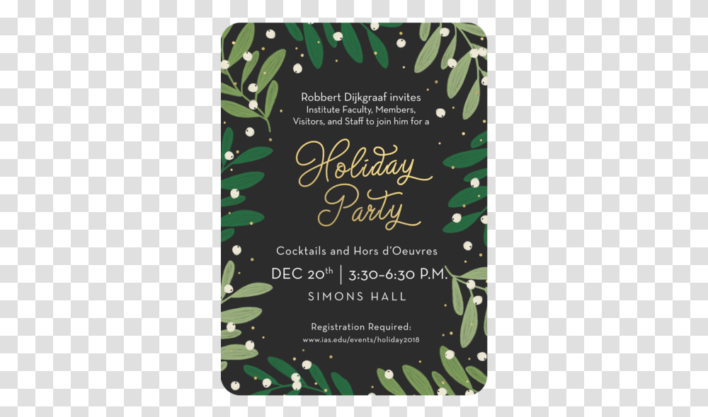 Holiday Party, Flyer, Poster, Paper, Advertisement Transparent Png