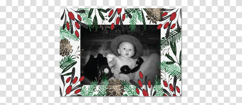 Holiday Photo Carddata Captionclass Candy Cane, Bonnet, Hat, Person Transparent Png