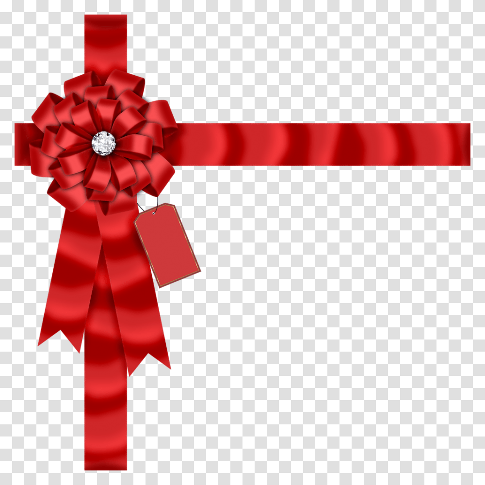 Holiday Ribbon Green Christmas Ribbon, Cross, Tie, Accessories Transparent Png