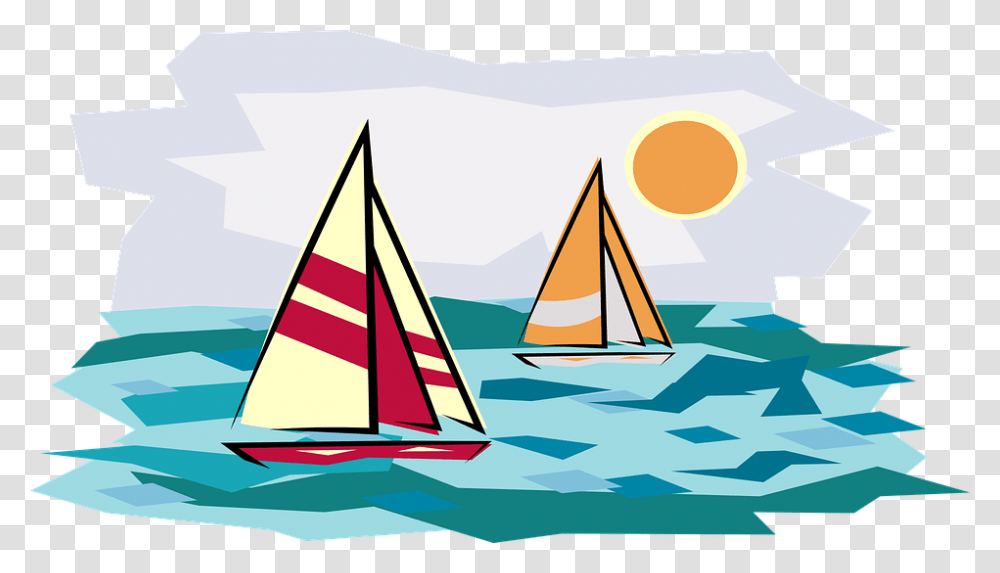 Holiday Sailboat Sunset Boating Sailing Vacation Sailboats Clipart, Vehicle, Transportation, Watercraft, Vessel Transparent Png