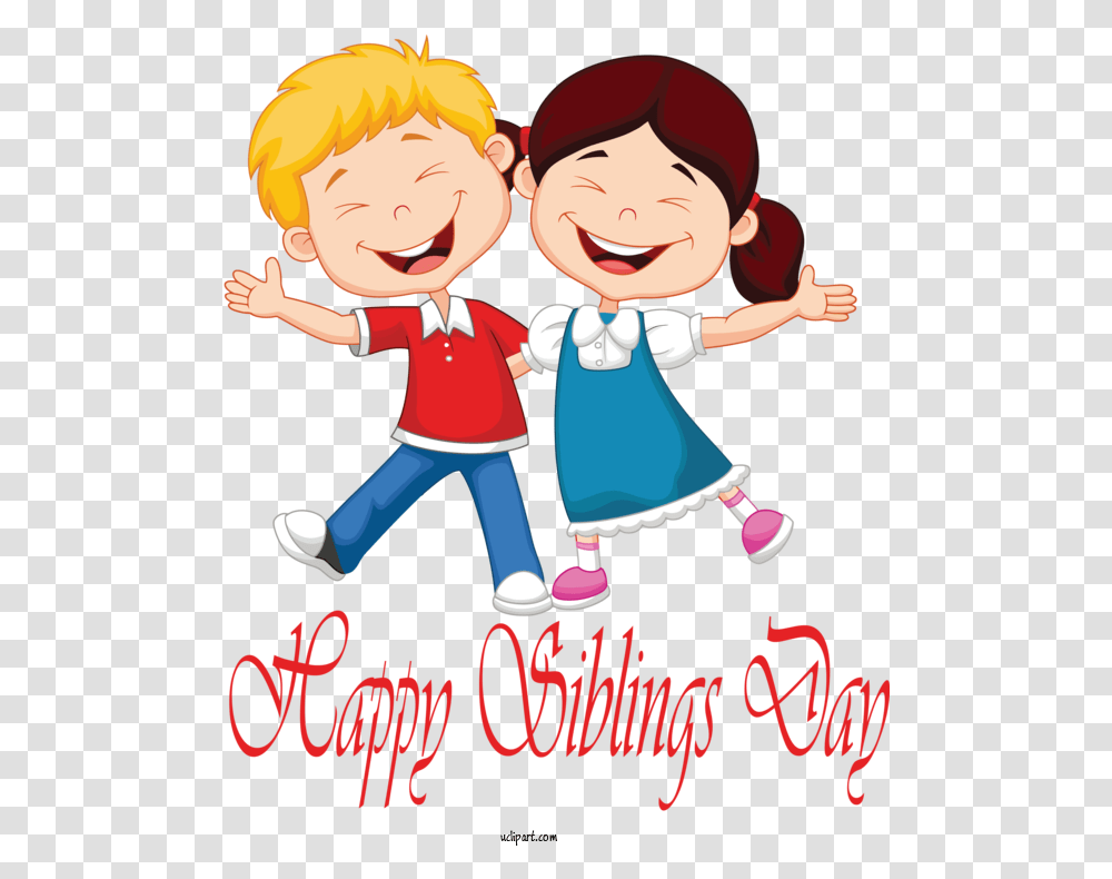 Holidays Cartoon Happy Sharing For Siblings Day Siblings Children Cartoon, Person, Human, People, Female Transparent Png