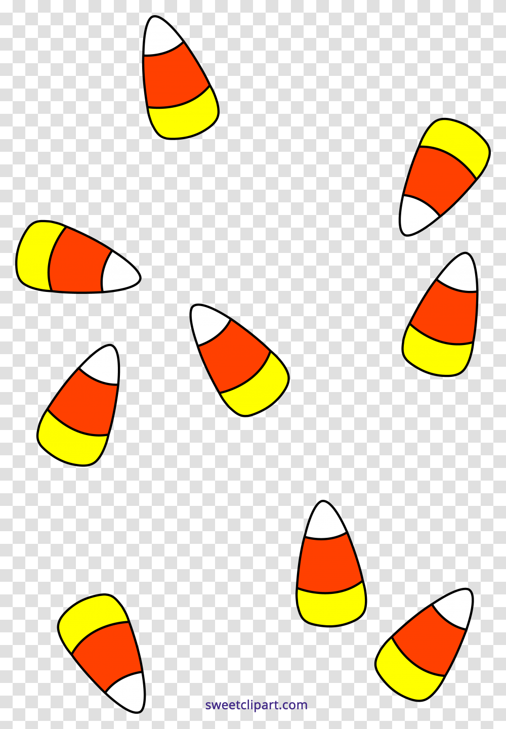Holidays Halloween Candy Corn Set Clipart, Cone, Crayon, Party Hat Transparent Png