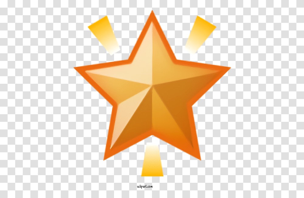 Holidays Orange Star Logo For Diwali Emoji Estrella, Symbol, Star Symbol, Cross Transparent Png