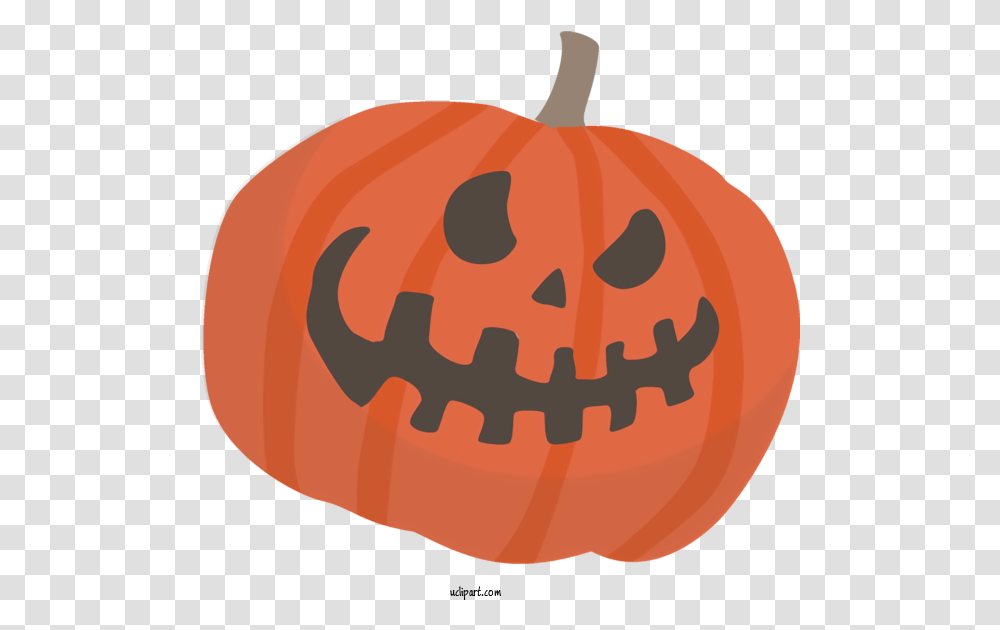 Holidays Pumpkin Calabaza Orange For Halloween Halloween, Plant, Vegetable, Food, Tree Transparent Png