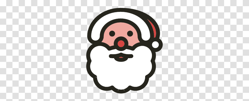 Holidays Santa Claus Icon Happy, Stencil, Face, Mustache, Beard Transparent Png