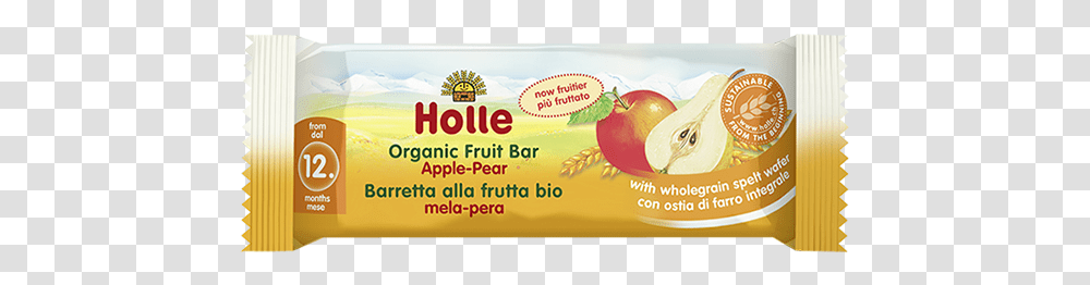 Holle Baby Food Sale Location Organic Fruit Bar Apple & Pear Holle Apple Bar, Flyer, Plant, Text, Snack Transparent Png