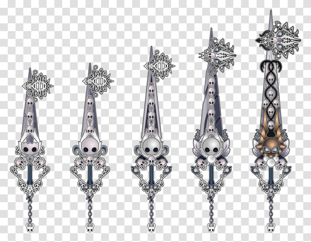Hollow Knight Keyblade, Accessories, Accessory, Jewelry, Earring Transparent Png