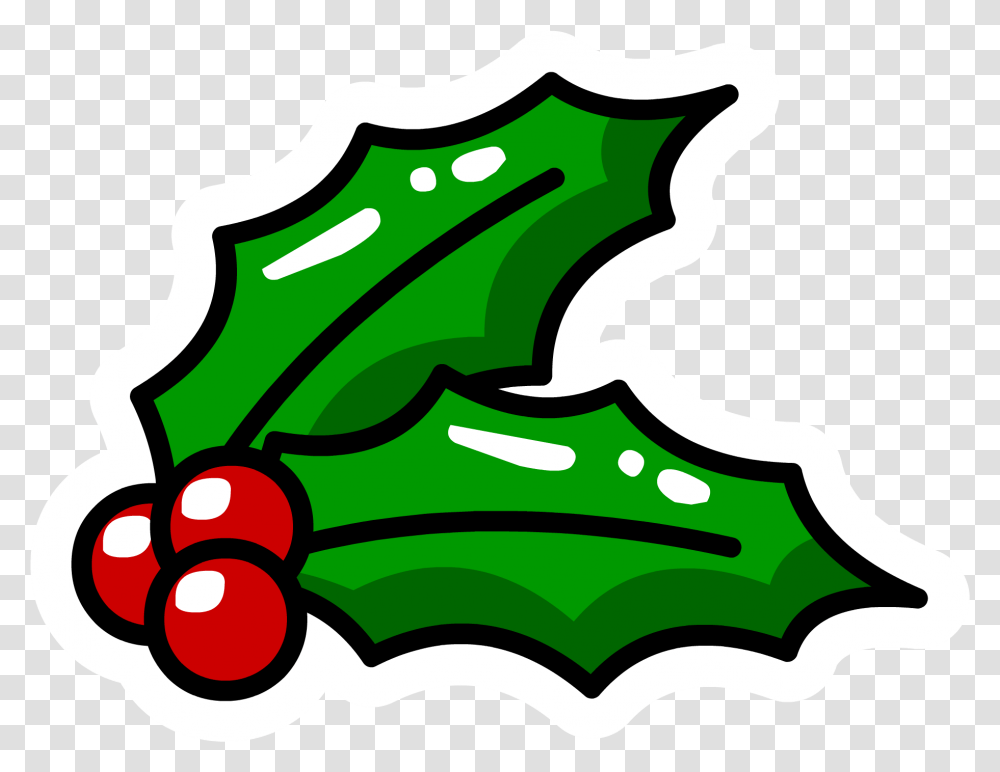 Holly Christmas Border Club Penguin Christmas Pin, Leaf, Plant, Green, Symbol Transparent Png