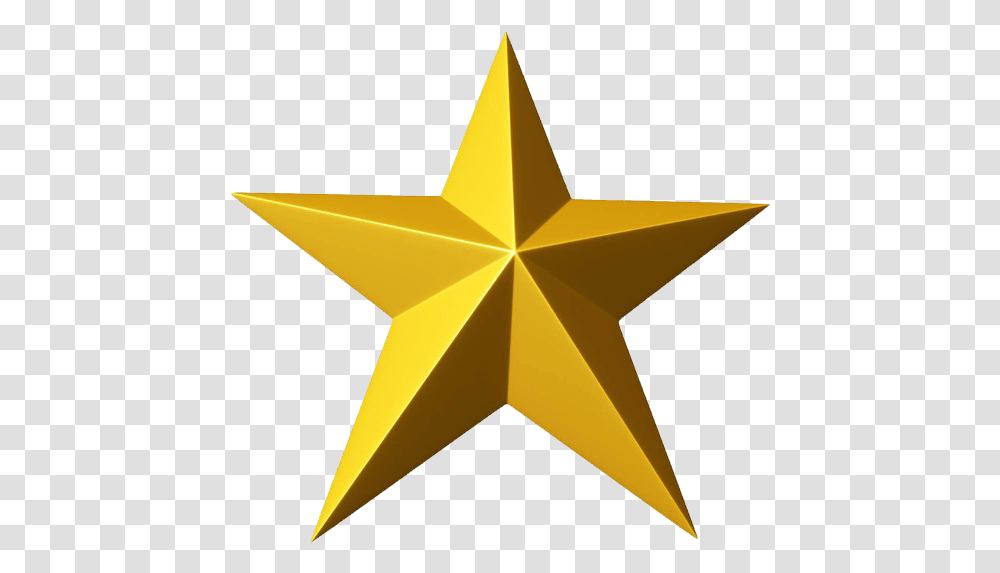 Hollywood Clipart Golden Star Picture 3d Star Logo, Symbol, Star Symbol, Cross Transparent Png