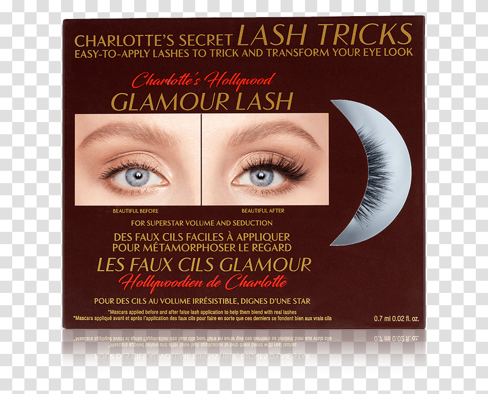 Hollywood Glamour Eyelashes Closed Pack Shot Charlotte Tilbury False Lashes, Poster, Advertisement, Flyer, Paper Transparent Png