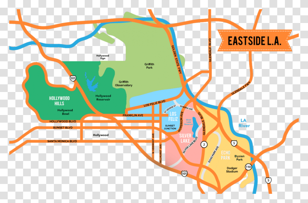 Hollywood Hills East East Side La Map, Plot, GPS, Electronics, Nature Transparent Png