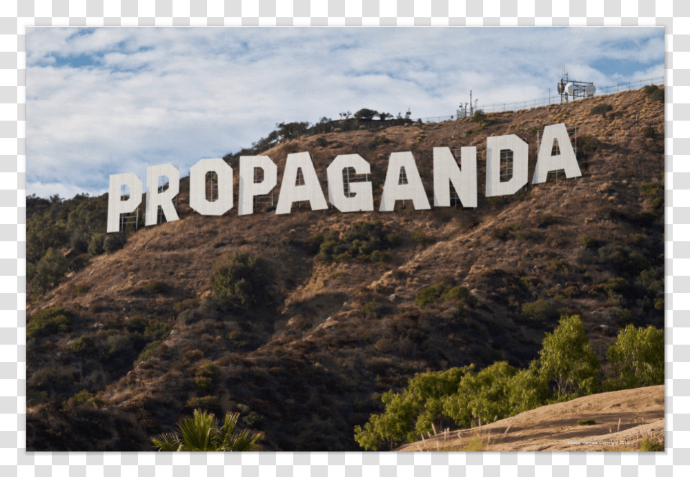 Hollywood Propaganda Sign Hollywood Propaganda, Nature, Outdoors, Slope, Mountain Transparent Png
