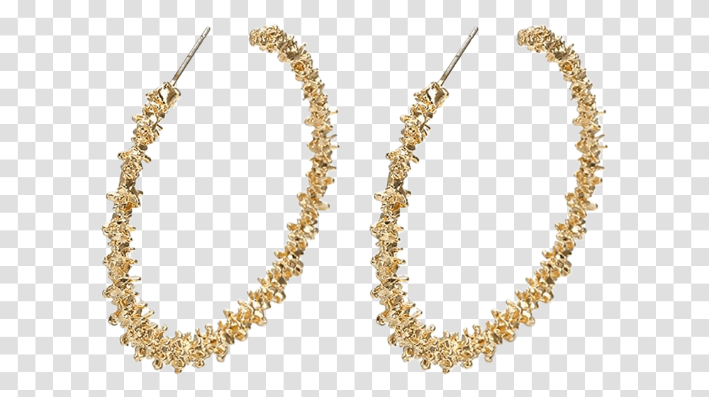 Hollywood Sensations Gold Nugget Hoop Earrings Earrings, Necklace, Jewelry, Accessories, Accessory Transparent Png