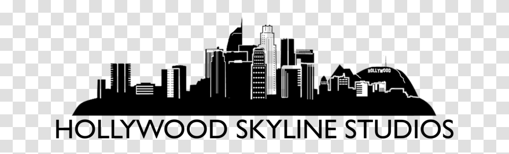 Hollywood Sign Images Los Angeles Skyline Outline, Weapon, Ammunition, Building, Bed Transparent Png