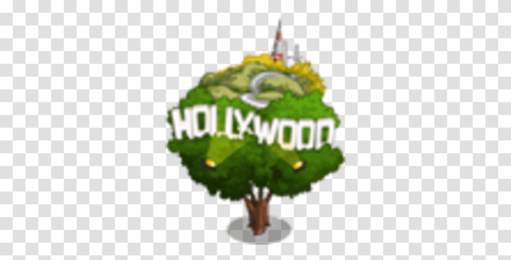 Hollywood Sign Tree Vertical, Plant, Birthday Cake, Dessert, Food Transparent Png