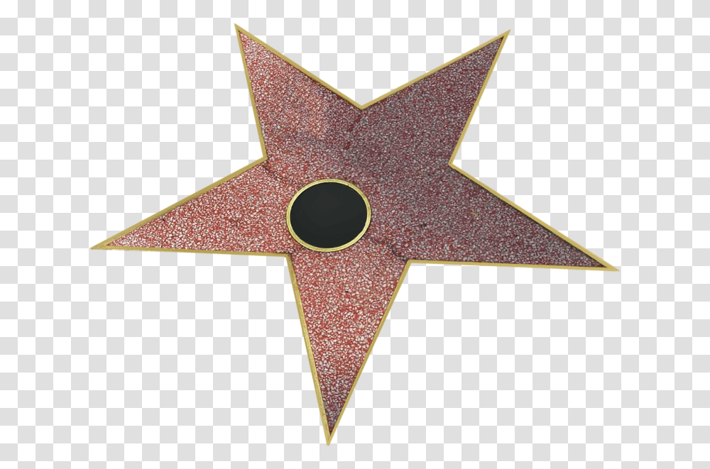 Hollywood Star 6 Image Walk Of Fame, Cross, Symbol, Star Symbol Transparent Png