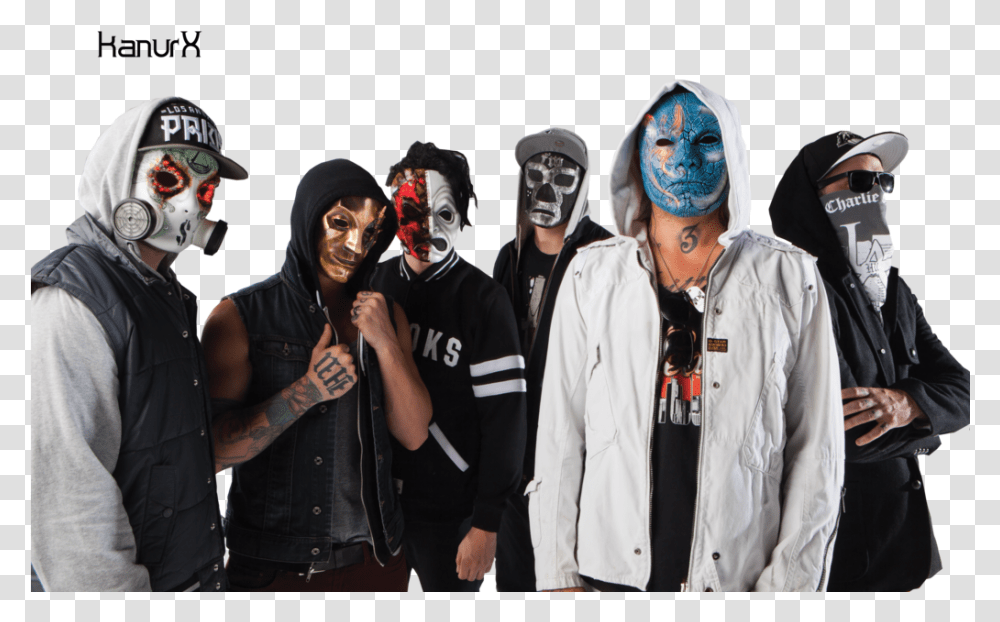 Hollywood Undead Band, Skin, Helmet, Person Transparent Png
