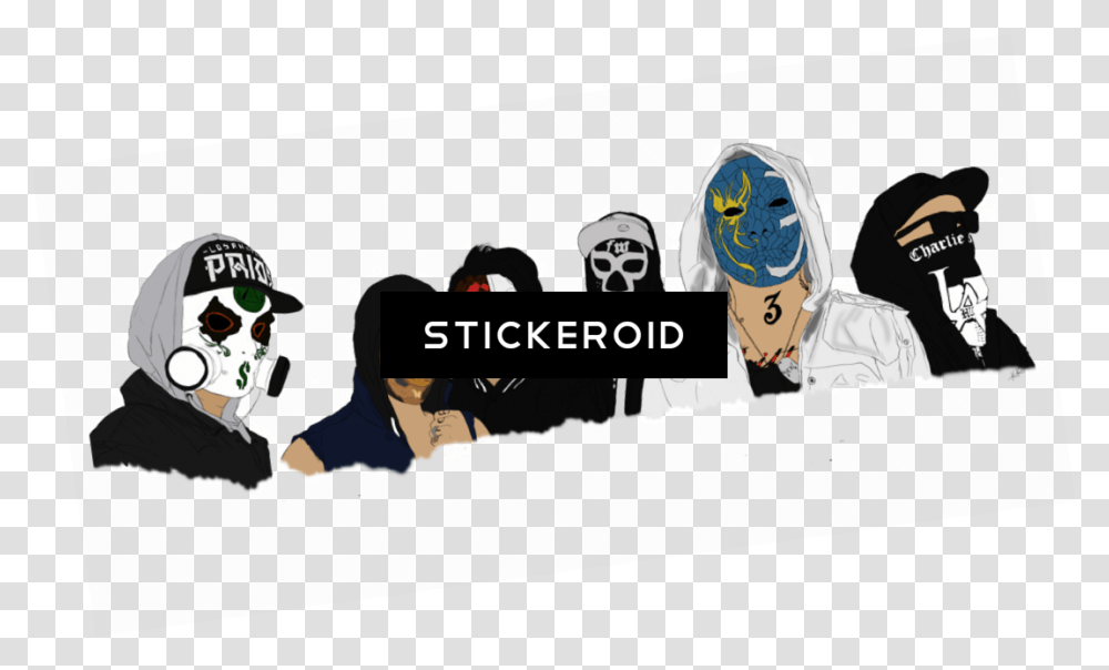 Hollywood Undead Download Hollywood Undead, Person, Crowd, People, Helmet Transparent Png
