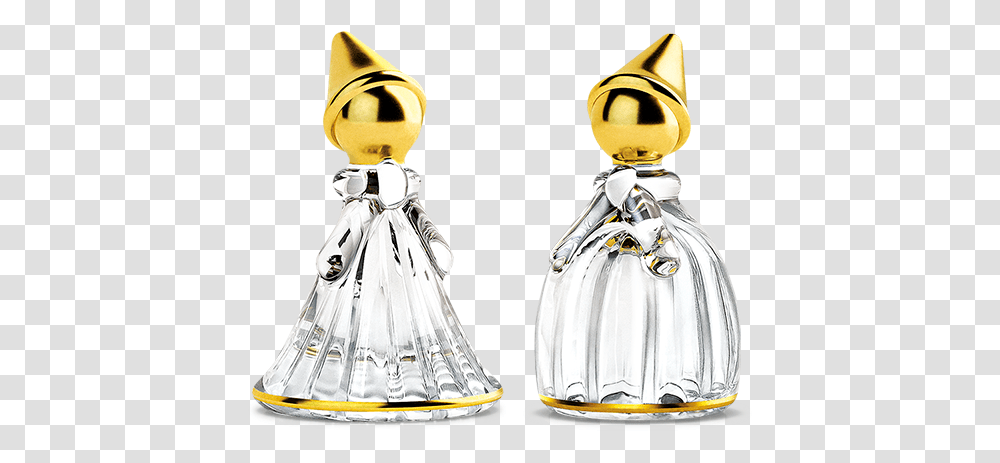 Holmegaard Fairytales Pair Of Gnomes Clear With Gold H 85 Cm Buy Here Elf, Crystal, Figurine, Doll, Toy Transparent Png