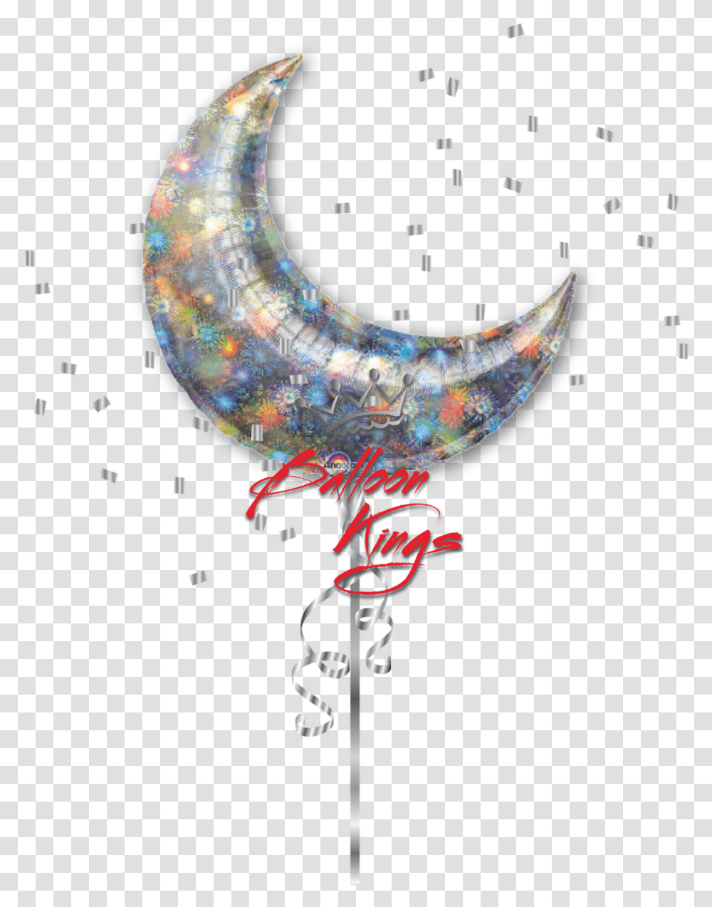 Holo Fireworks Moon Moon Balloon, Ornament, Astronomy, Outer Space, Universe Transparent Png
