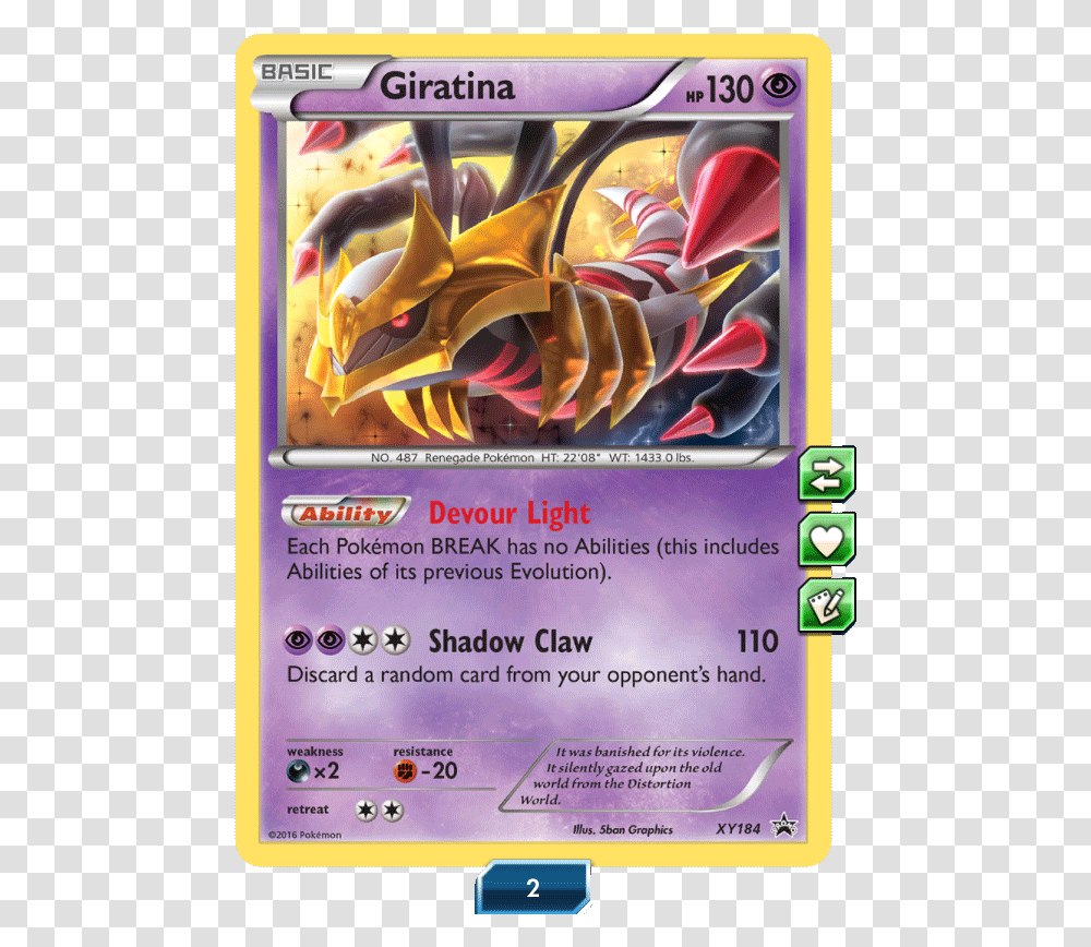 Holo Giratina Xy184 Weezing Pokemon Card Value, Flyer, Poster, Paper, Advertisement Transparent Png