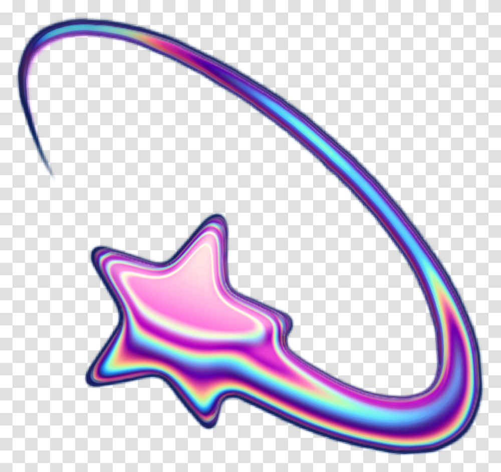 Holo Holographic Shootingstar Stars Star Emoji Iridesce Aesthetic Shooting Star, Light, Sunglasses, Accessories, Neon Transparent Png
