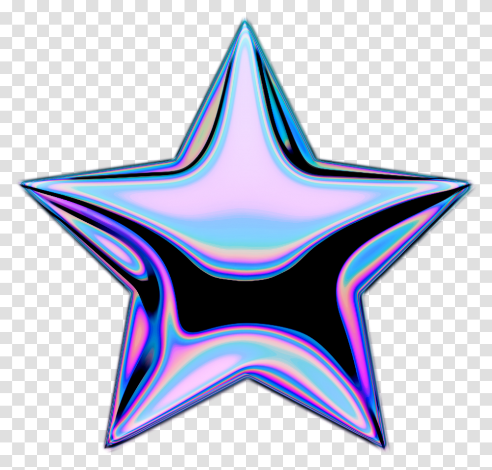 Holo Holographic Shootingstar Stars Star Emoji Iridesce Holographic Star, Star Symbol Transparent Png