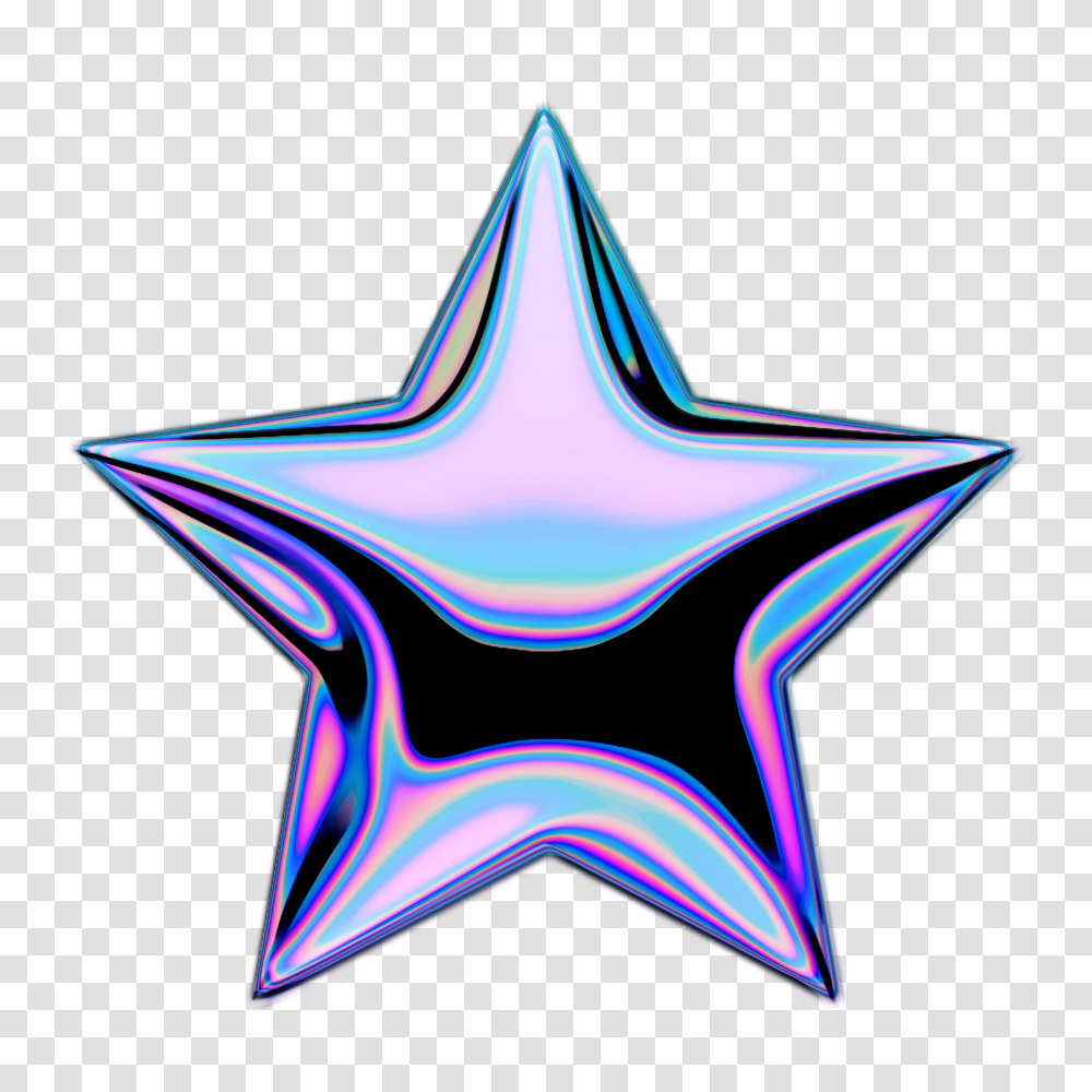 Holo Holographic Shootingstar Stars Star Emoji Iridesce, Star Symbol Transparent Png