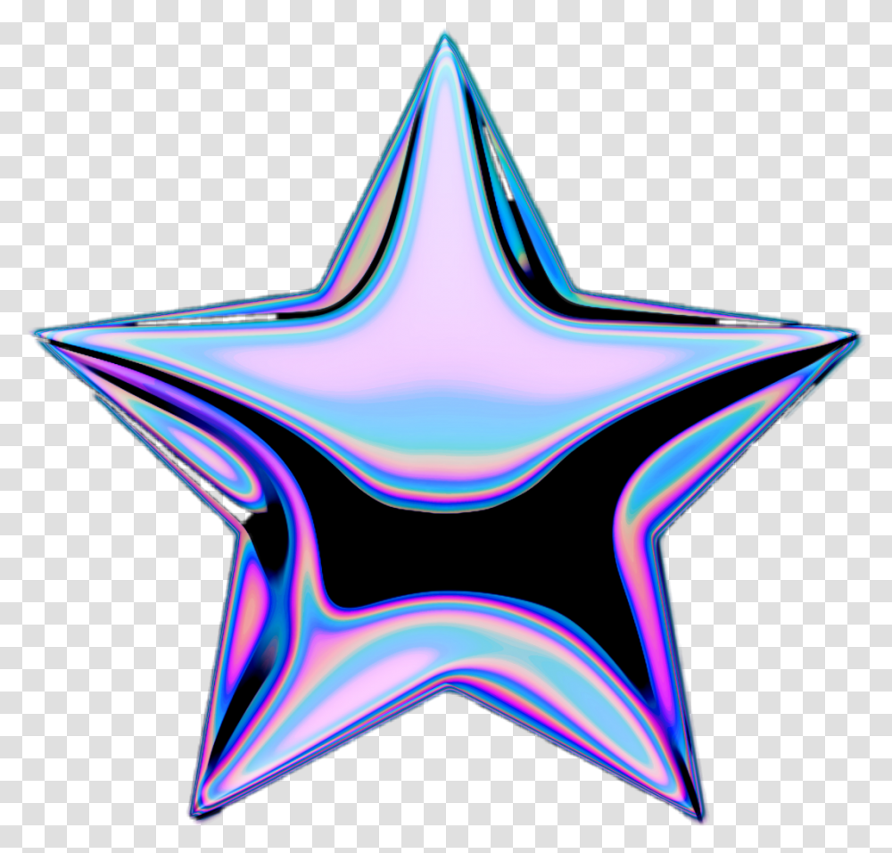 Holo Holographic Shootingstar Stars Star Emoji, Star Symbol, Pattern, Fractal, Ornament Transparent Png