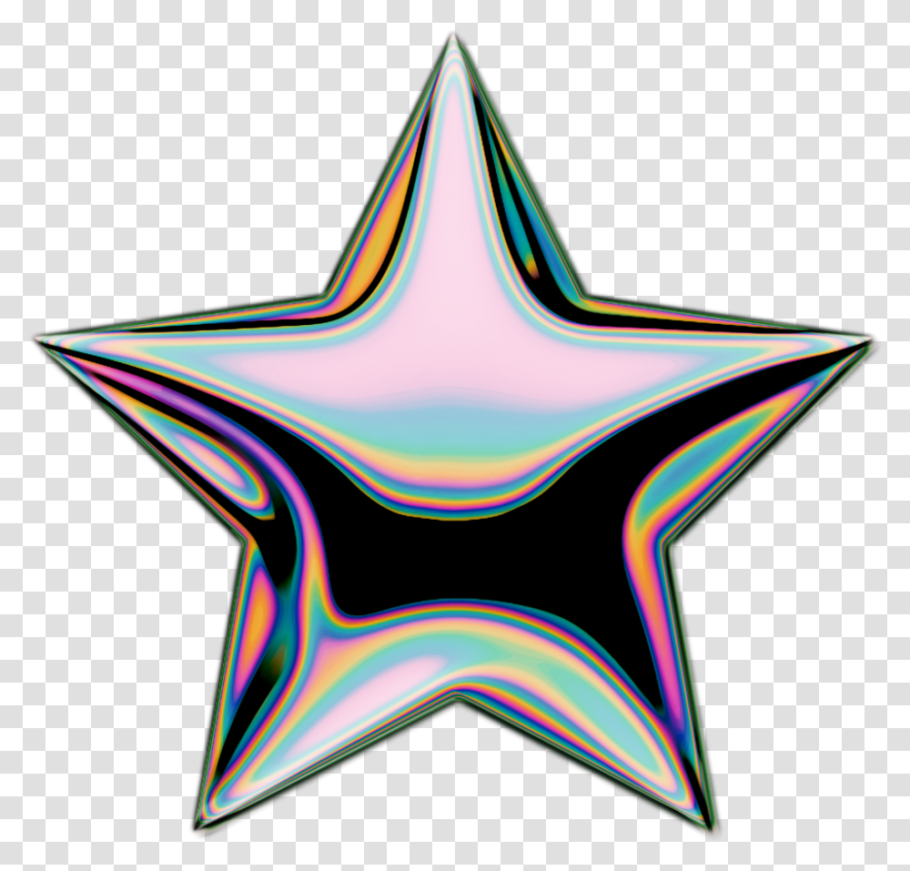 Holo Holographic Star Iridescent Pastel Purple Space Holographic Star, Star Symbol Transparent Png
