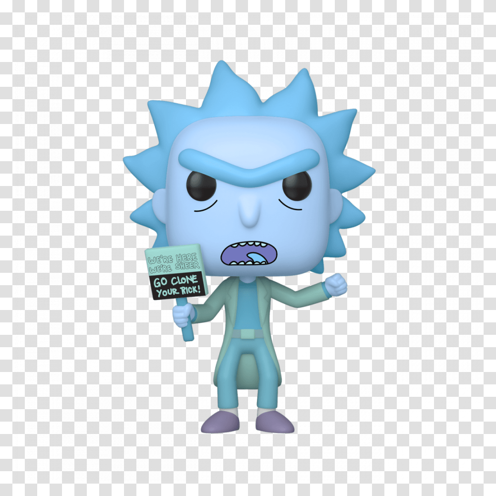 Hologram Rick Clone Funko Pop, Toy, Figurine, Green, Liquor Transparent Png