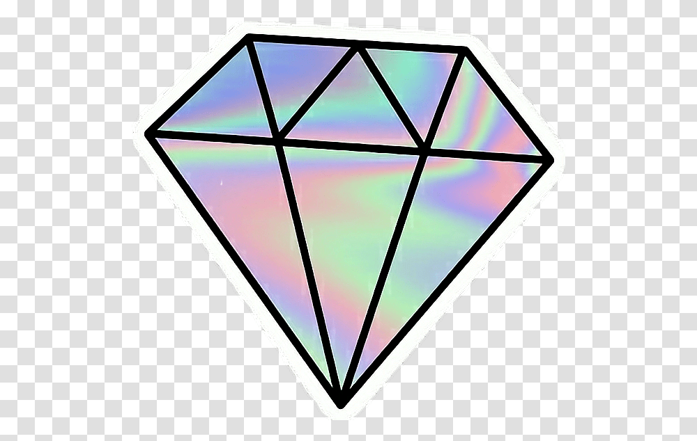 Holographic Diamond, Triangle, Gemstone, Jewelry, Accessories Transparent Png