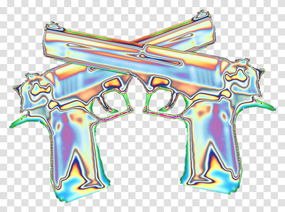 Holographic Gun Guns Hand Weapons Shoot Swag Dope Gun Barrel, Weaponry, Handgun, Horse, Mammal Transparent Png