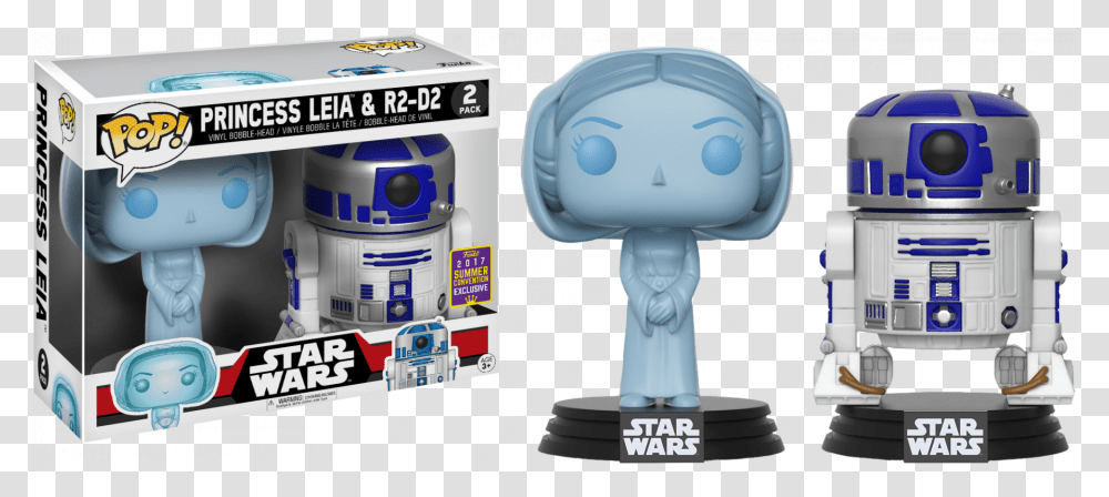 Holographic Princess Leia Amp R2 D2 Sce Funko Pop Star Wars, Toy, Robot, Security Transparent Png