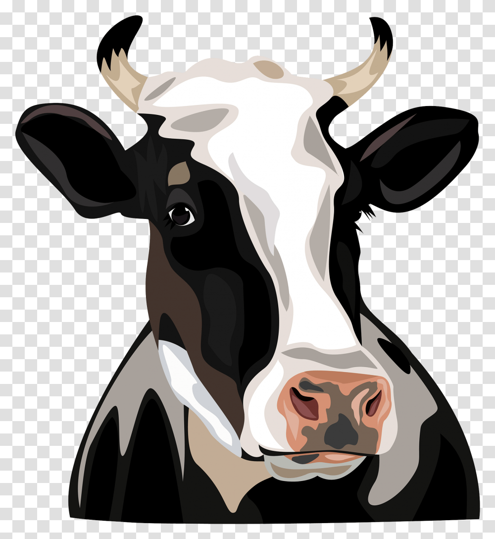 Holstein Friesian Cattle Clip Art Cabeza De Vaca, Cow, Mammal, Animal, Dairy Cow Transparent Png
