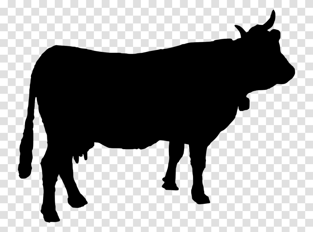 Holstein Friesian Cattle Silhouette, Gray, World Of Warcraft Transparent Png
