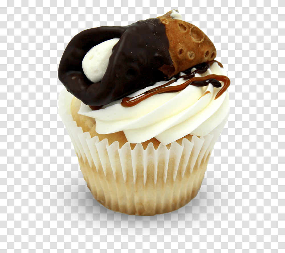 Holy Cannoli Cupcake, Cream, Dessert, Food, Creme Transparent Png