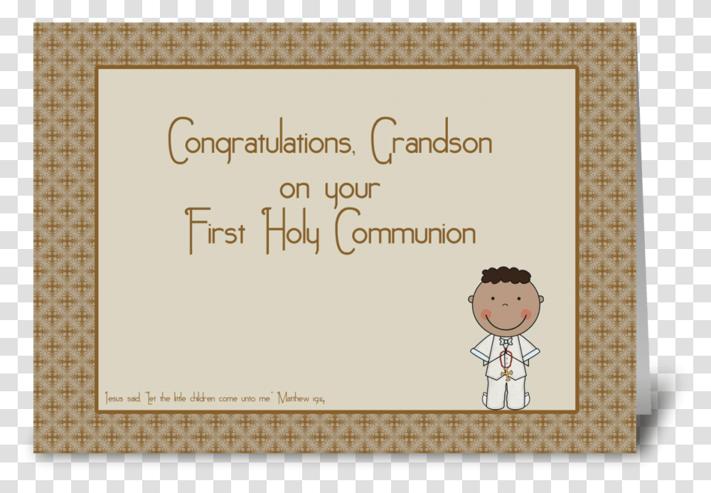 Holy Communion Congrats Grandson Greeting Card Ucapan Untuk Komuni Pertama, Paper, Page, Label Transparent Png