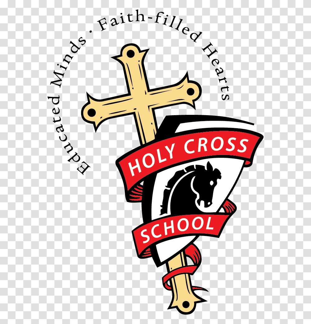 Holy Cross School Logo Holy Cross School Dewitt, Trademark, Cat Transparent Png