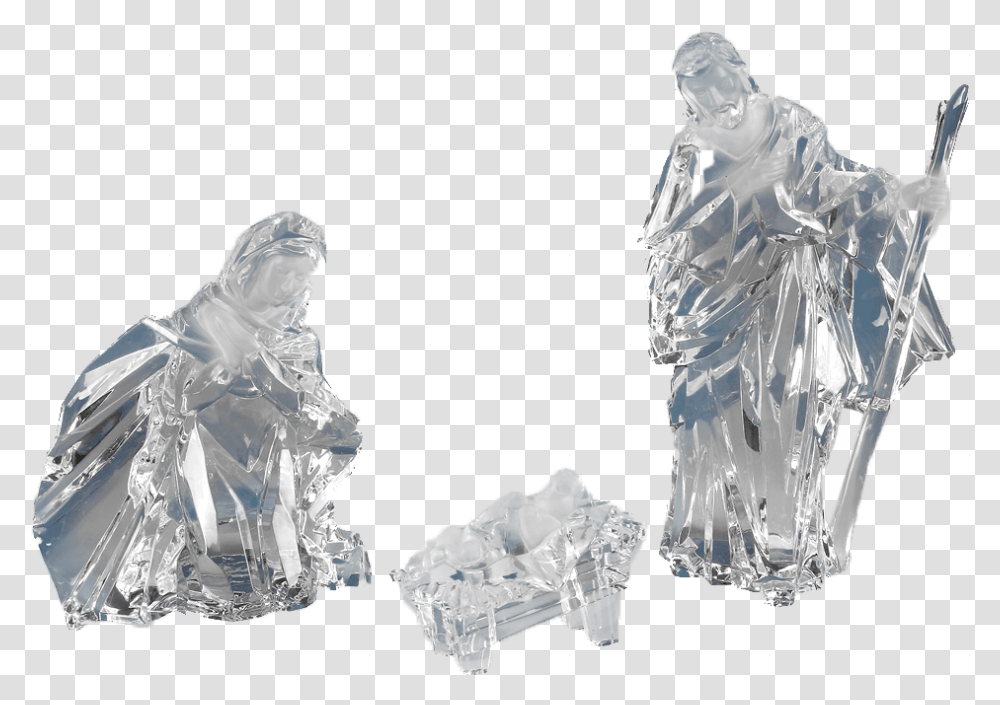 Holy Family Crystal NativityClass Lazyload Lazyload Figurine, Diamond, Gemstone, Jewelry, Accessories Transparent Png