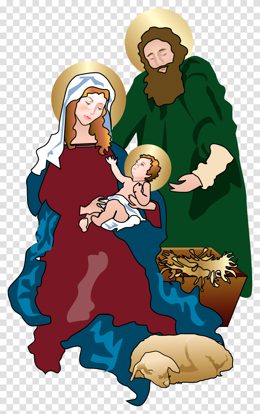 Holy Family In A Manger, Person, Helmet, People Transparent Png