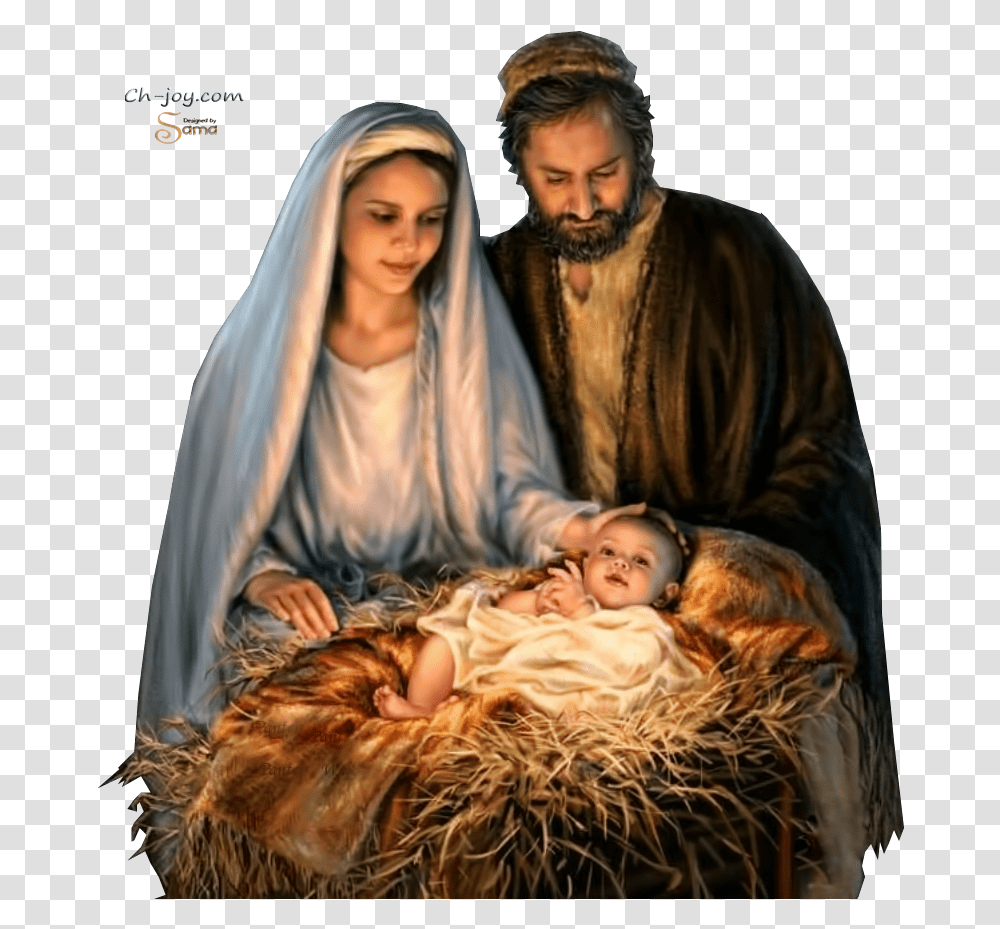 Holy Family Merry Christmas Jesus Mary Christmas Merry Christmas Holy Family, Person, Human, Painting Transparent Png