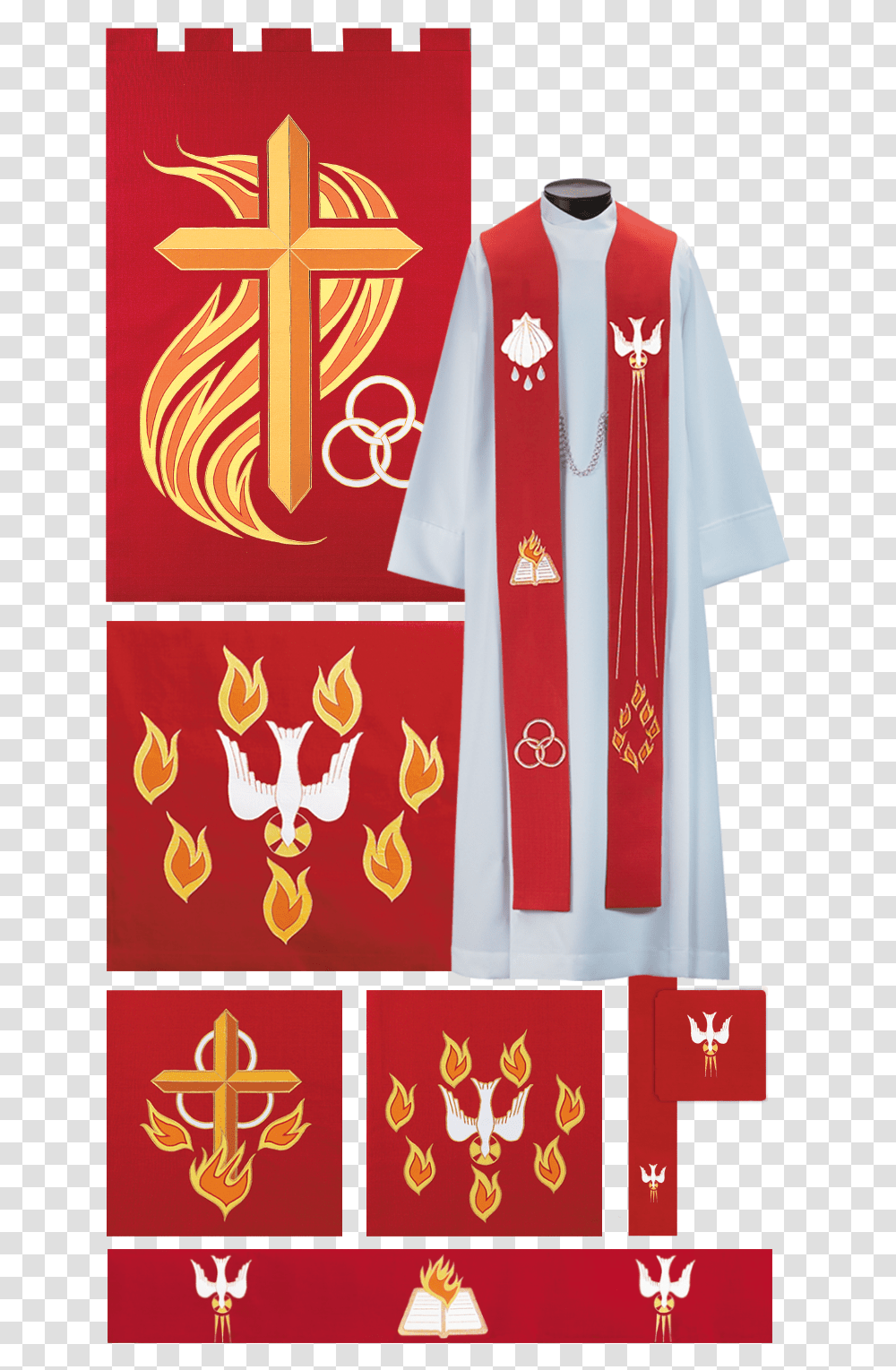 Holy Fire Parament Set Emblem, Apparel, Scarf, Shirt Transparent Png