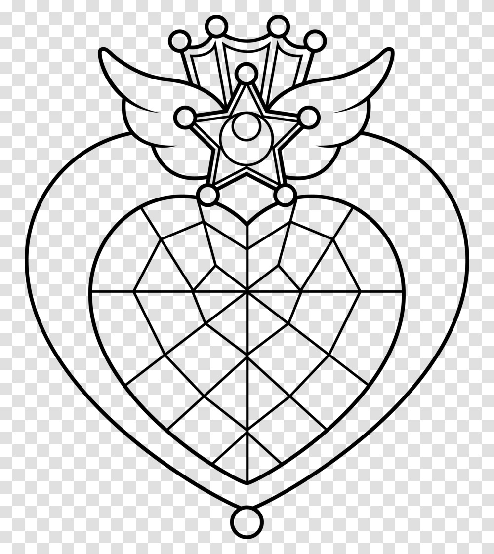 Holy Grail Line Art Sailor Chibi Moon Compact, Gray, World Of Warcraft Transparent Png