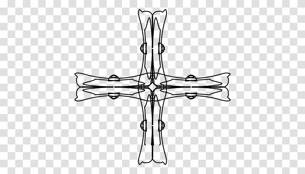 Holy Greek Cross Outline Clipart, Gray, World Of Warcraft Transparent Png
