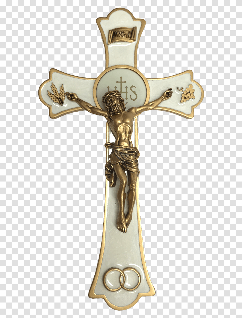 Holy Mass Wedding Crucifix Gold & Cream Papal Marriage Blessing 8 Crucifix, Cross, Symbol Transparent Png
